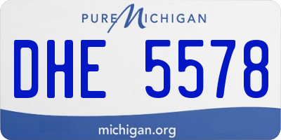 MI license plate DHE5578
