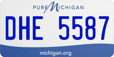 MI license plate DHE5587