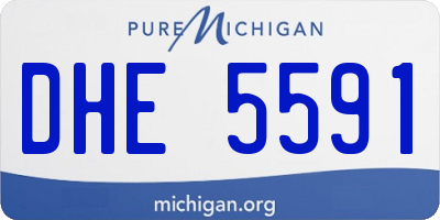 MI license plate DHE5591