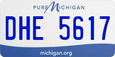 MI license plate DHE5617