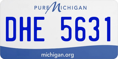 MI license plate DHE5631