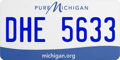 MI license plate DHE5633