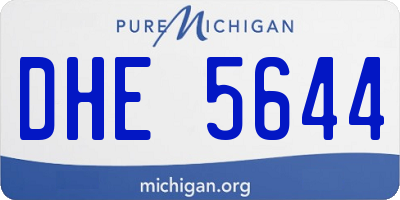 MI license plate DHE5644