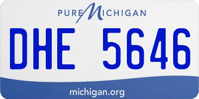MI license plate DHE5646
