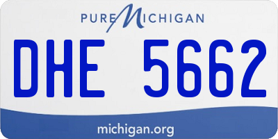 MI license plate DHE5662
