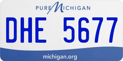 MI license plate DHE5677