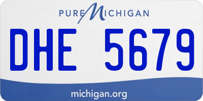 MI license plate DHE5679
