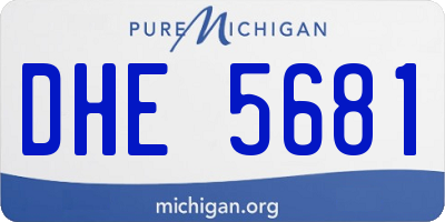 MI license plate DHE5681