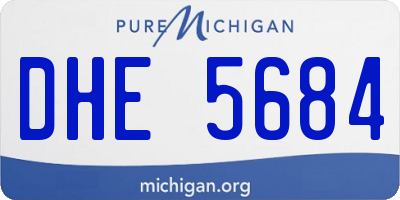MI license plate DHE5684