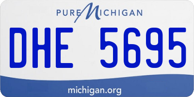 MI license plate DHE5695