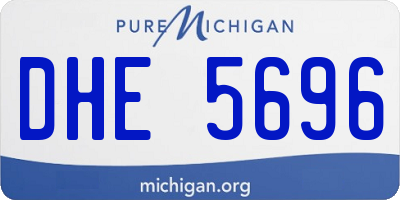 MI license plate DHE5696