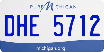MI license plate DHE5712