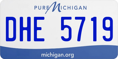 MI license plate DHE5719