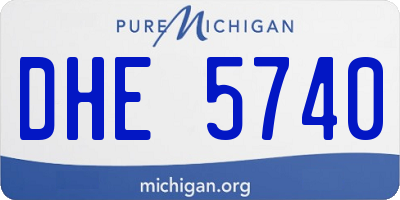 MI license plate DHE5740