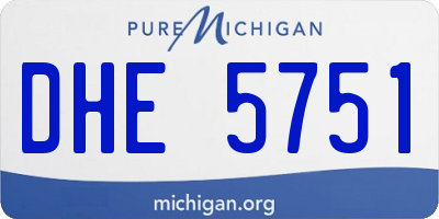 MI license plate DHE5751