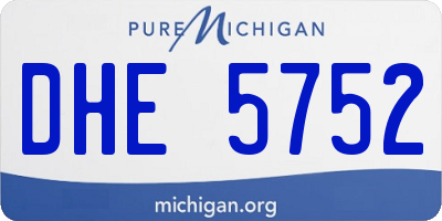 MI license plate DHE5752
