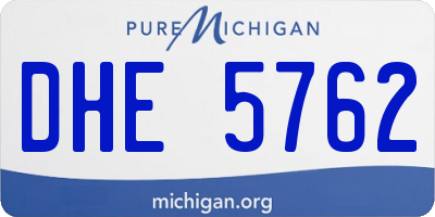 MI license plate DHE5762