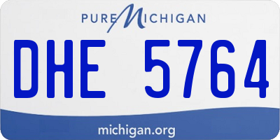 MI license plate DHE5764
