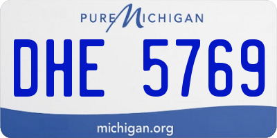 MI license plate DHE5769