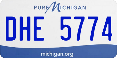 MI license plate DHE5774