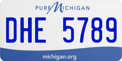 MI license plate DHE5789