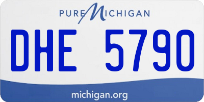 MI license plate DHE5790