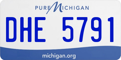 MI license plate DHE5791