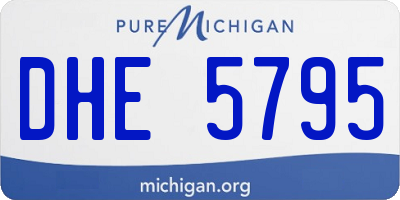 MI license plate DHE5795