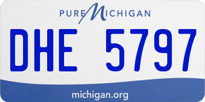 MI license plate DHE5797