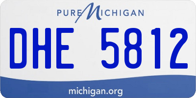 MI license plate DHE5812
