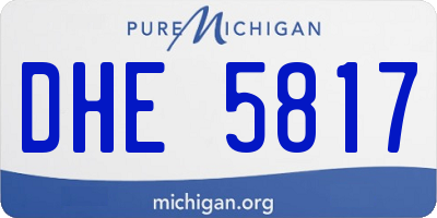 MI license plate DHE5817