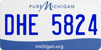 MI license plate DHE5824