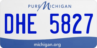 MI license plate DHE5827