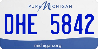 MI license plate DHE5842