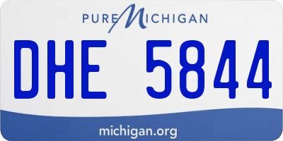 MI license plate DHE5844