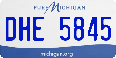 MI license plate DHE5845