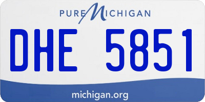 MI license plate DHE5851