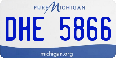 MI license plate DHE5866
