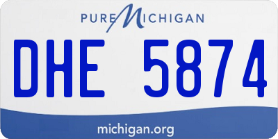 MI license plate DHE5874