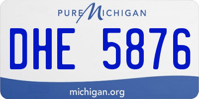 MI license plate DHE5876