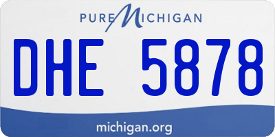 MI license plate DHE5878