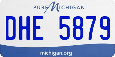 MI license plate DHE5879