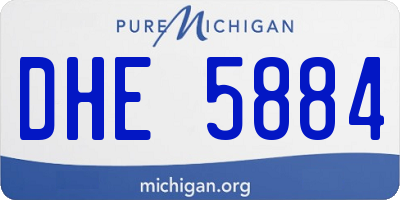 MI license plate DHE5884