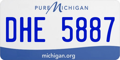MI license plate DHE5887