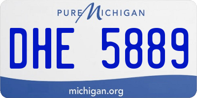 MI license plate DHE5889