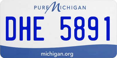 MI license plate DHE5891