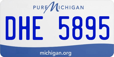 MI license plate DHE5895