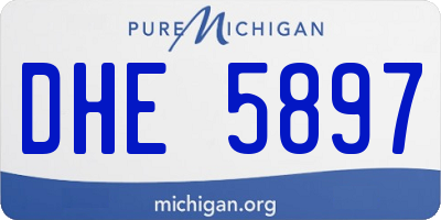 MI license plate DHE5897