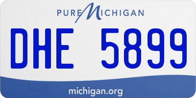 MI license plate DHE5899
