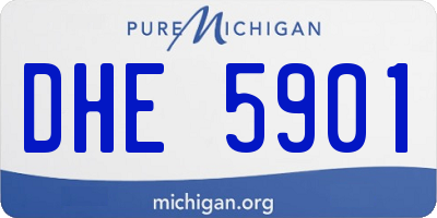 MI license plate DHE5901